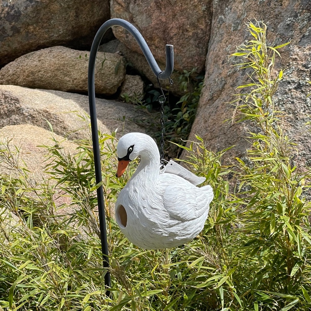 Cutest SWAN  Yard Bird House